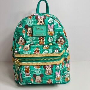 NWT. Loungefly Disney Mickey and Friends Tiki Mini Backpack LE 1000